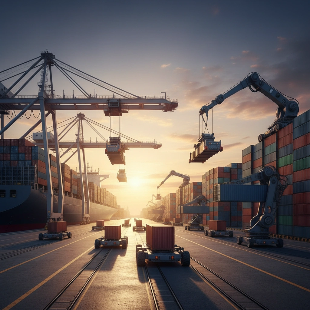 Роботизация погрузочно-разгрузочных работ с контейнерами | статья от МОРКОНТПРОМ